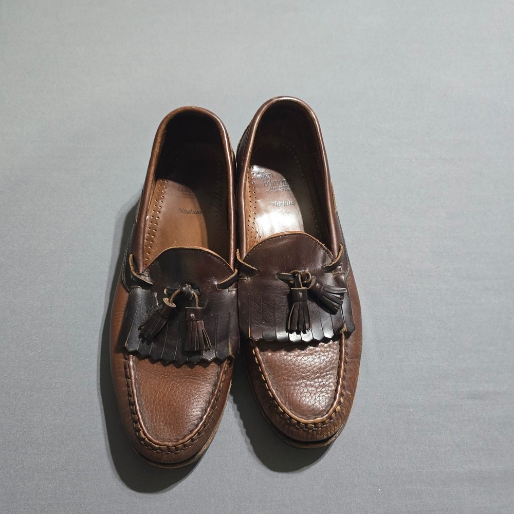 Allen Edmonds Nashua Tassel Loafers Mens‎ Brown Leather Slip On Shoes 10.5b